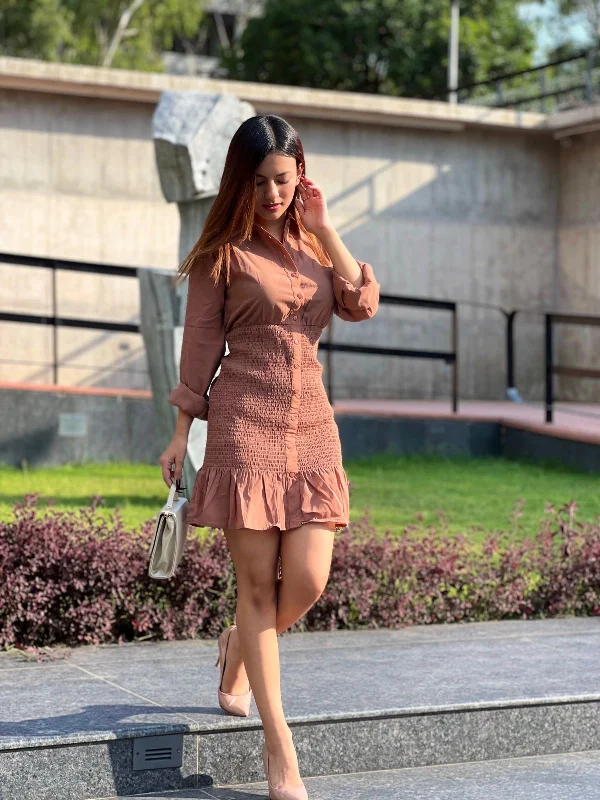 Barely Nude- Shirt Dress