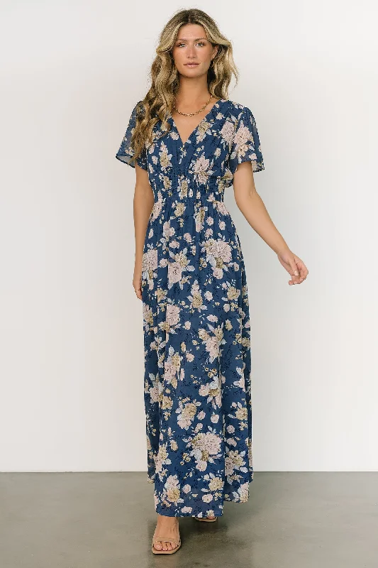 Birdie Maxi Dress | Blue + Blush Floral