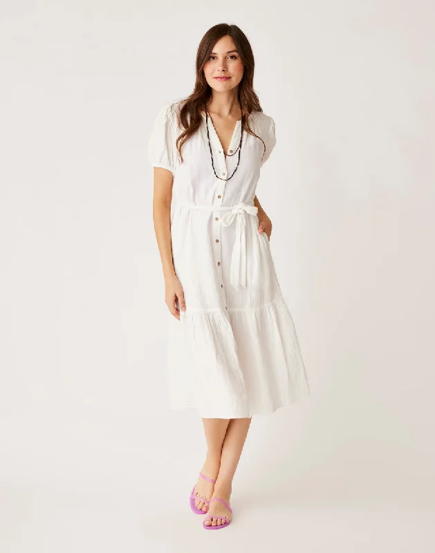 Memphis Gauze Dress: Cloud Memphis Gauze Dress: Cloud