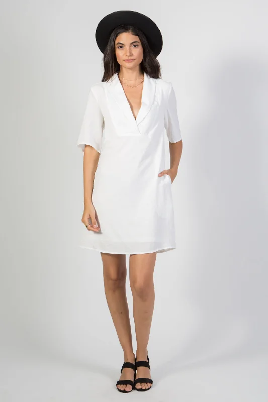 Shawl Collar Shift Dress