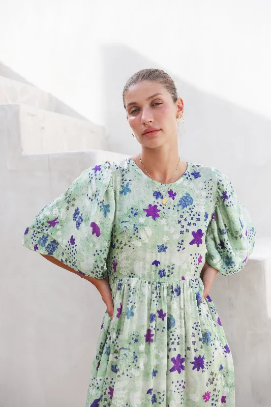 Viamo Midi Dress - Sage